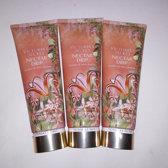 Set of 3 Victoria Secret Fragrance Lotion Nectar Drip 8oz Each New‎